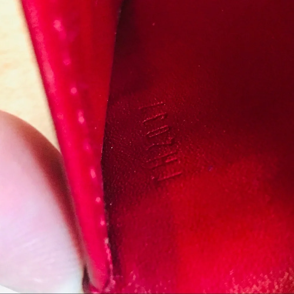 Louis Vuitton monogram vernis red wallet